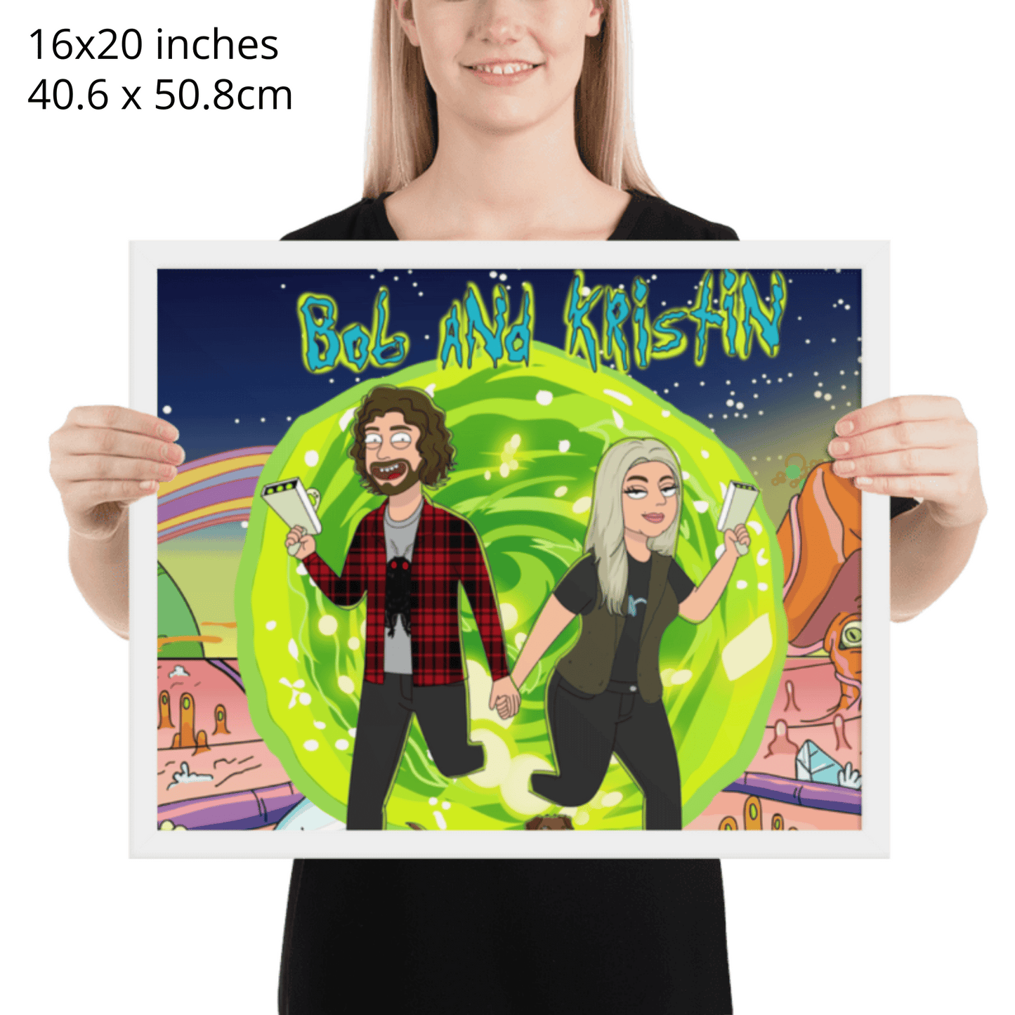 White Framed Poster