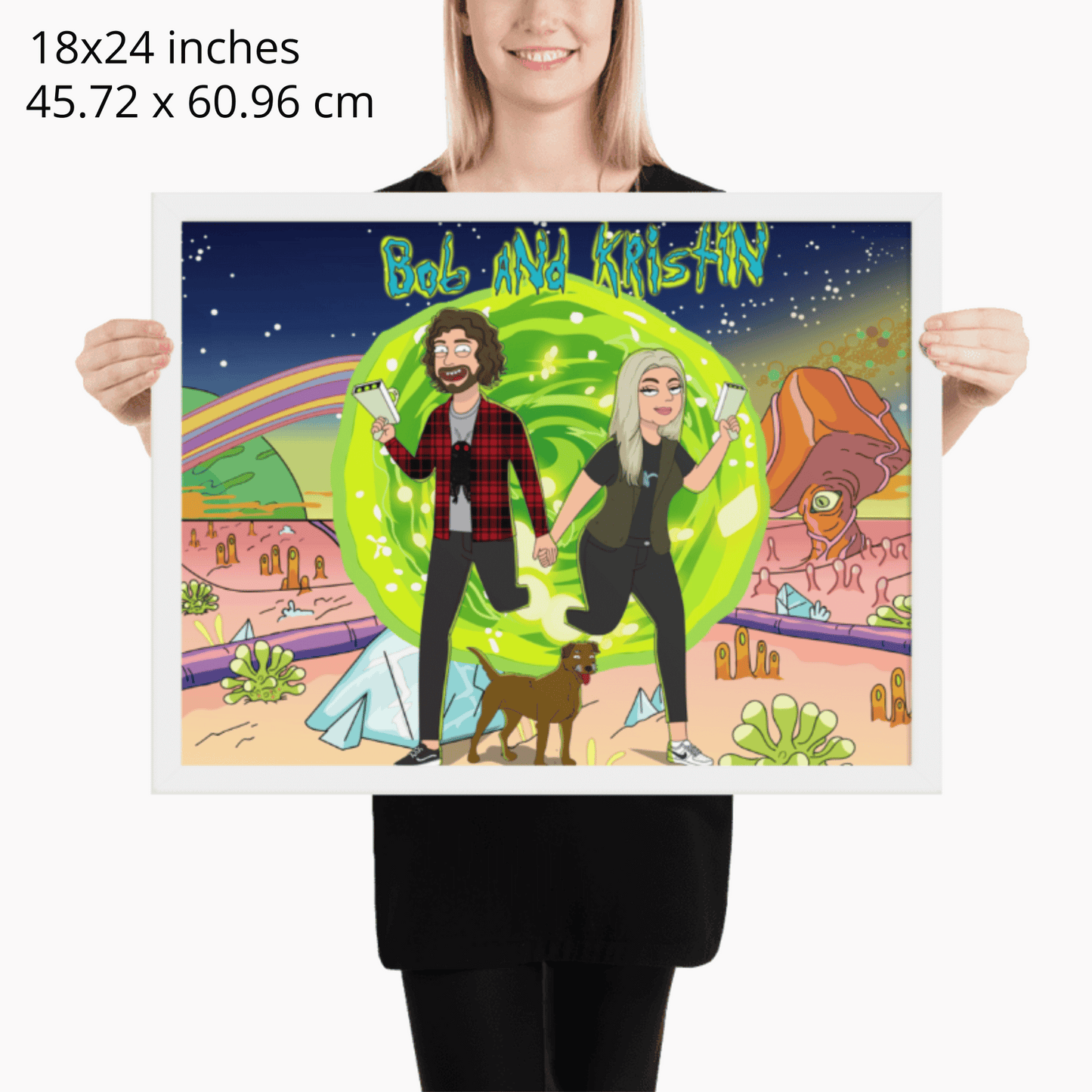 White Framed Poster
