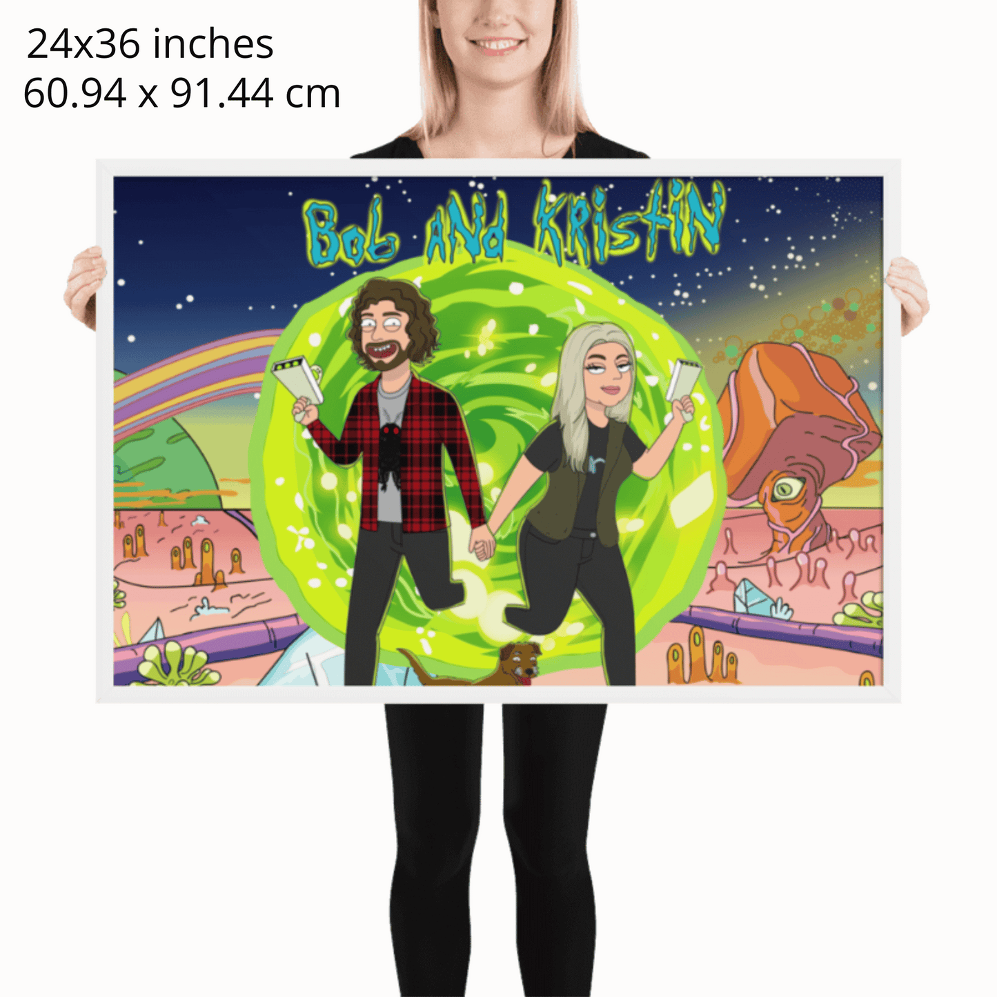 White Framed Poster
