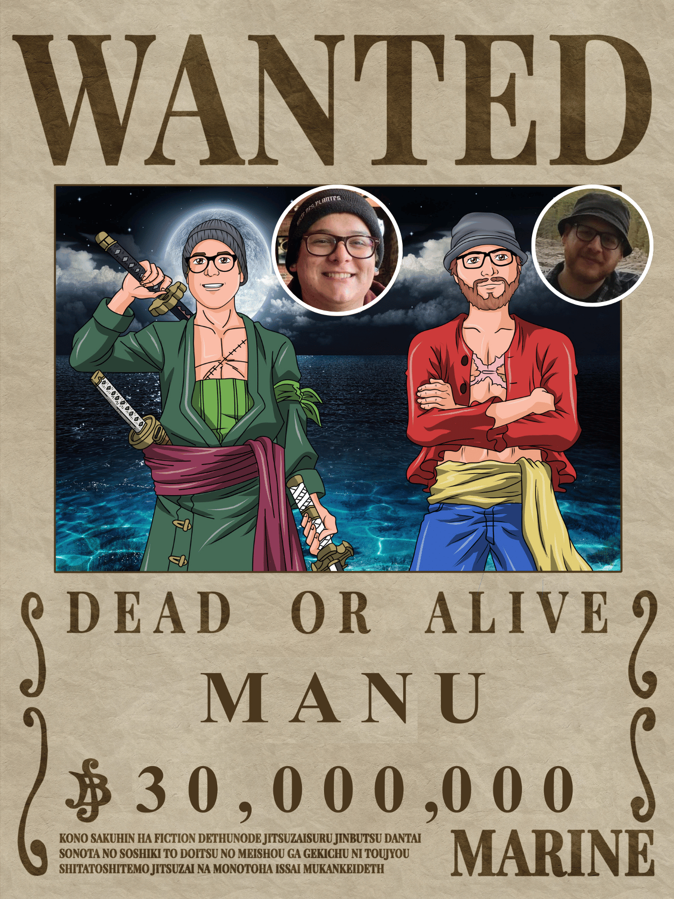 Custom Wanted Portrait
