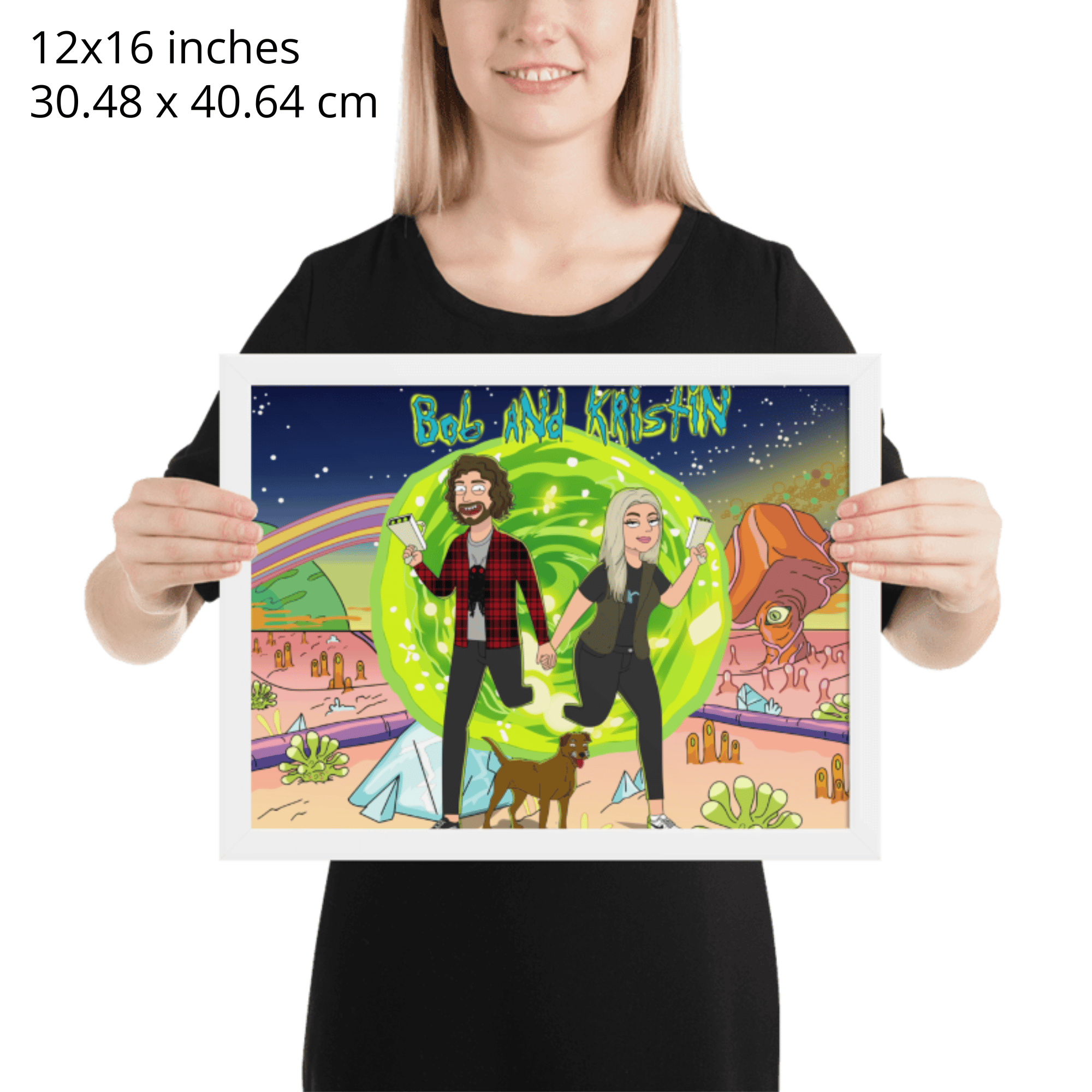 White Framed Poster